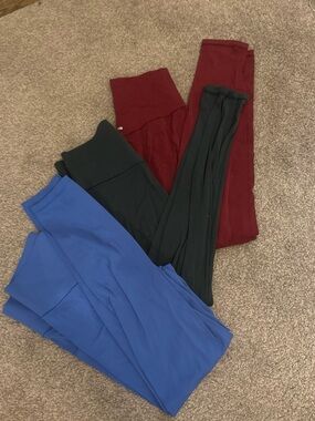 aerie High-Waist Leggings Set - Blue, Green & Burgundy